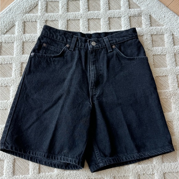 Vintage 90’s Dark Wash Levi’s 950 Relaxed Shorts Size 9 Classic Orange Tab - Picture 11 of 14